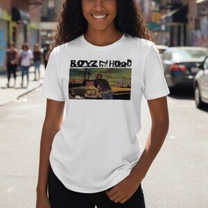 Boyz n the Hood Graphic Tee - White Short Sleeve Size Large